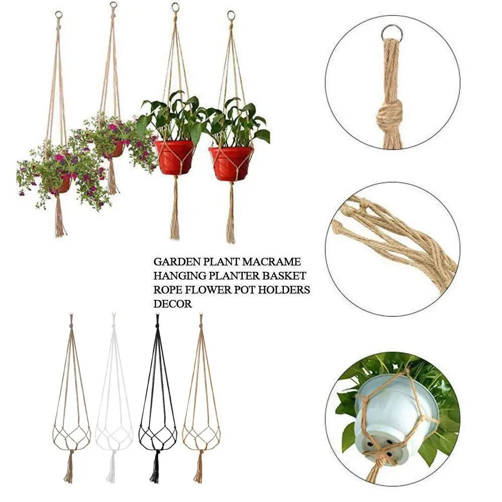 Braided Rope Hanging Basket